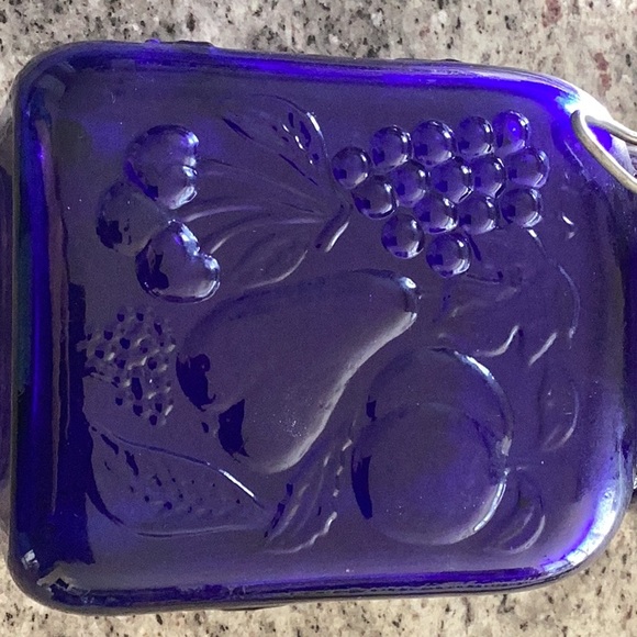 2 Cobalt Blue Italian Jars